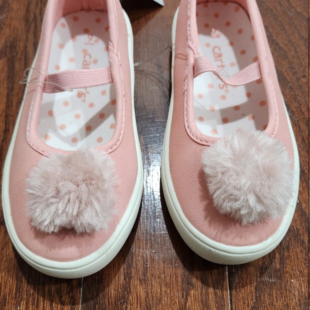 NEW Carter's Pink Pom-Pom Kids Shoes